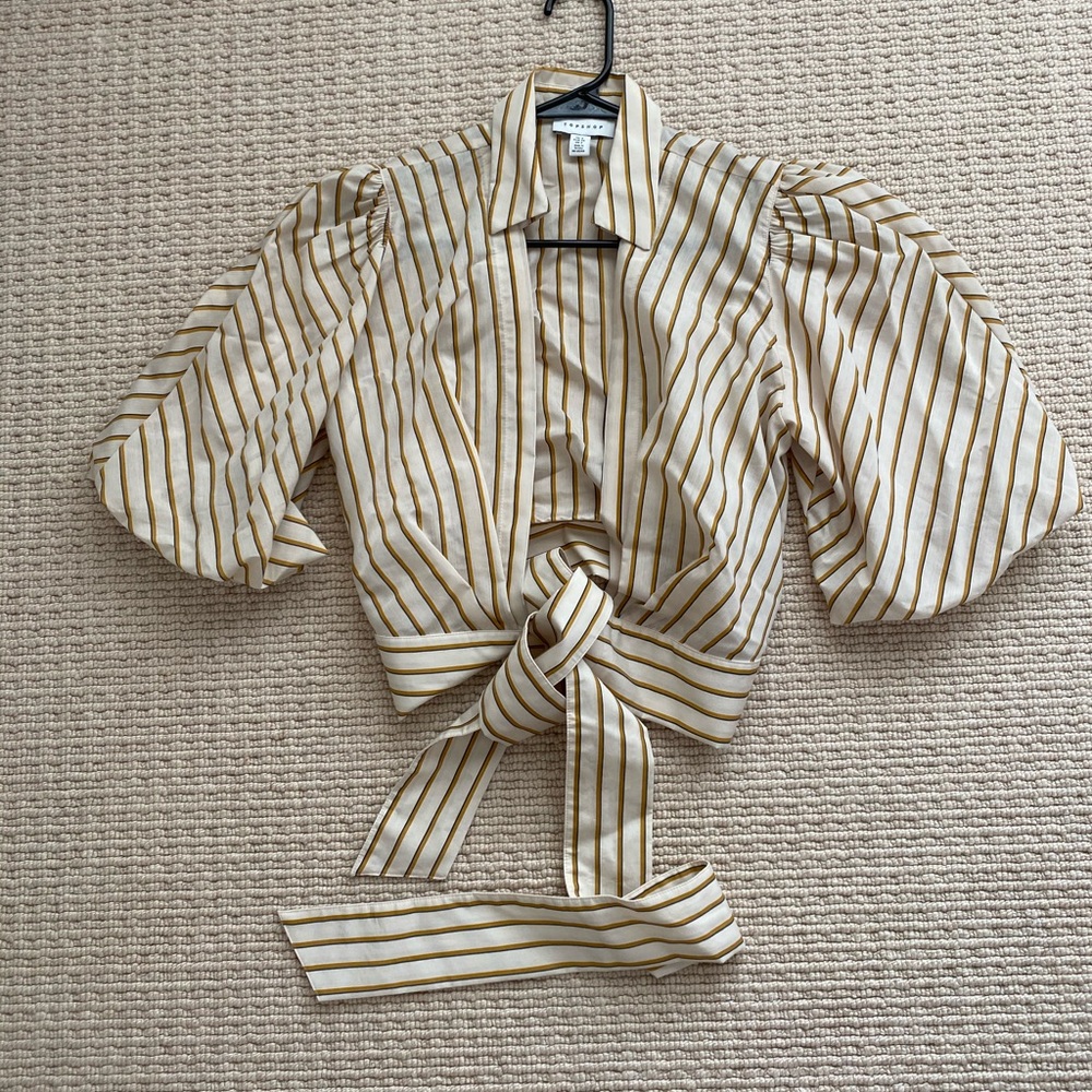 Topshop Wrap Around Tie Top